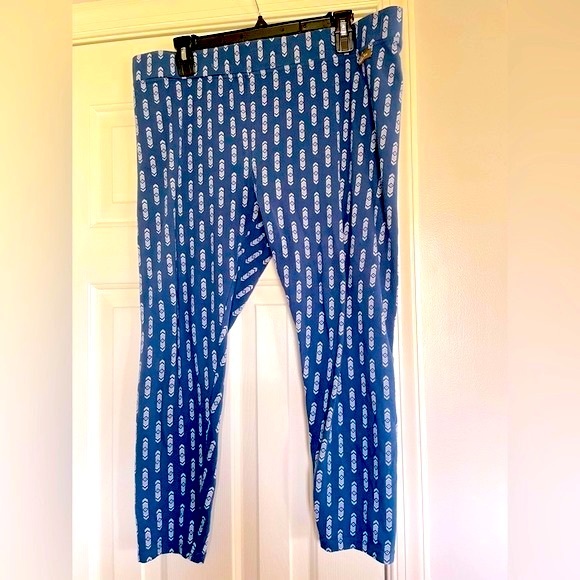 Matilda Jane blue and white patterned leggings size XL - Picture 1 of 6